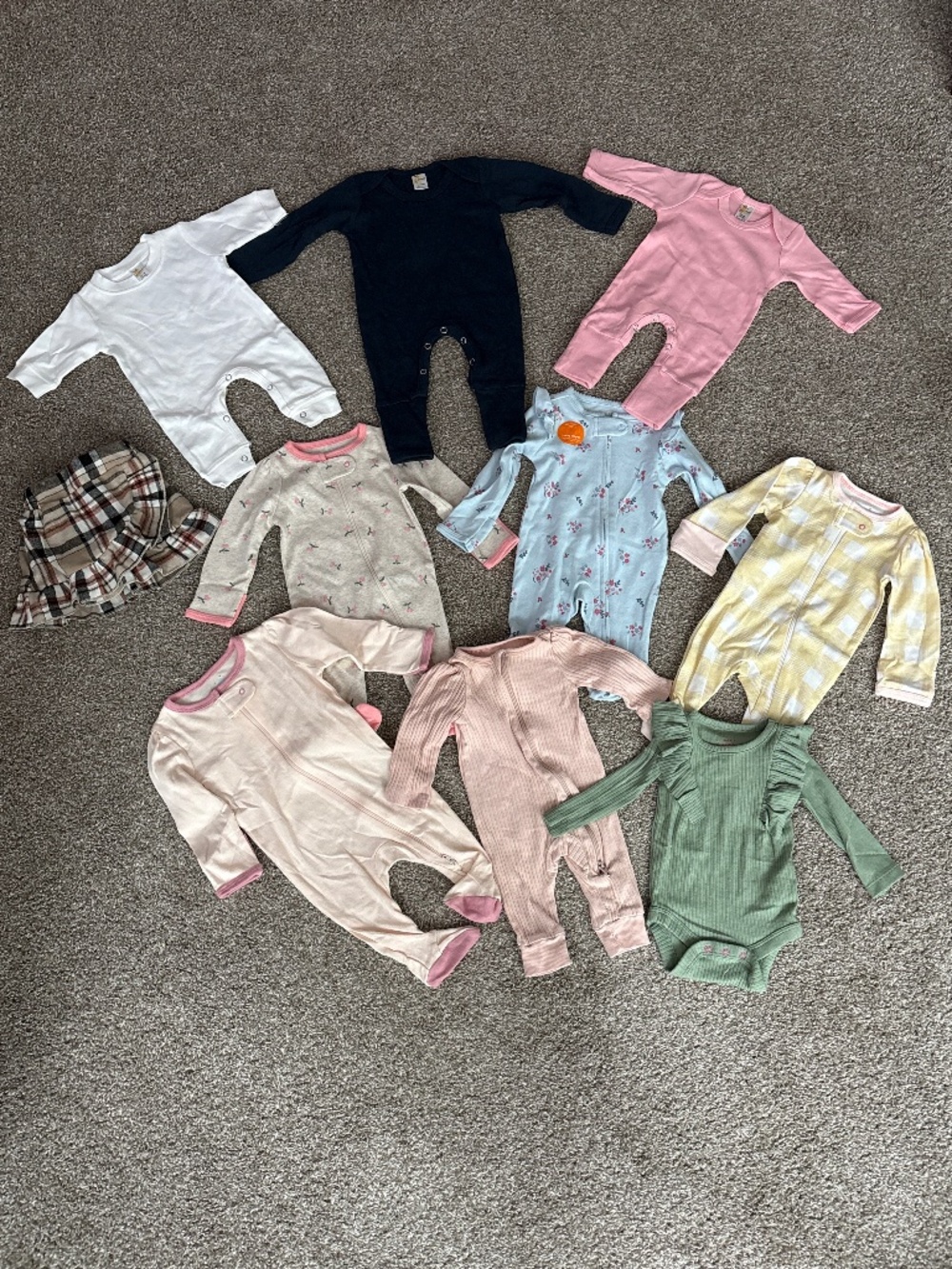 Baby girl newborn bundle lot of pajamas